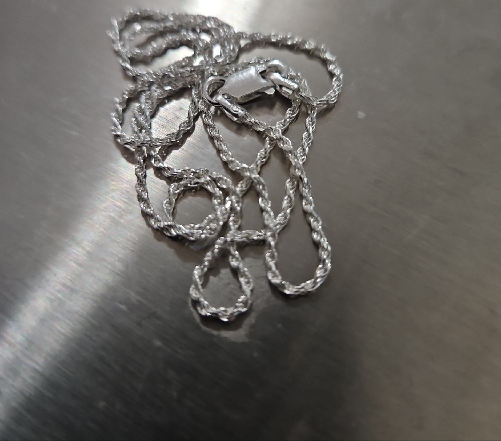 925 Solid Silver Rope Necklace - image 7